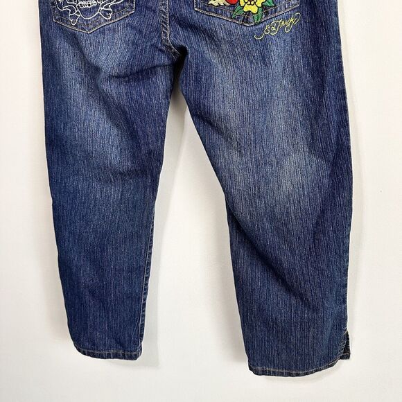 Ed Hardy X Christian Audigier Capri Jeans Love Kills Slowly Vintage 11 30x21 - Picture 8 of 11